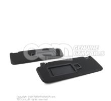 Genuine labelless sun visiors VW Seat Skoda - Black - pair OEM02515009