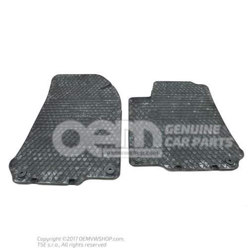 1 set foot mats (rubber) black