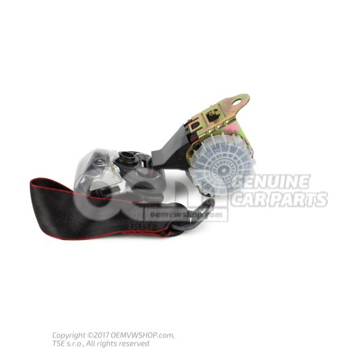 Cinturon seguridad tres puntos con automatico negro/rojo 1J6857805F JNZ