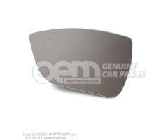 Spiegelglas (konvex) beheizt mit Trägerplatten-Warnanzeige für Spurwechselassistent 575857521C