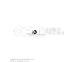 VW-Emblem schwarz/chrom
