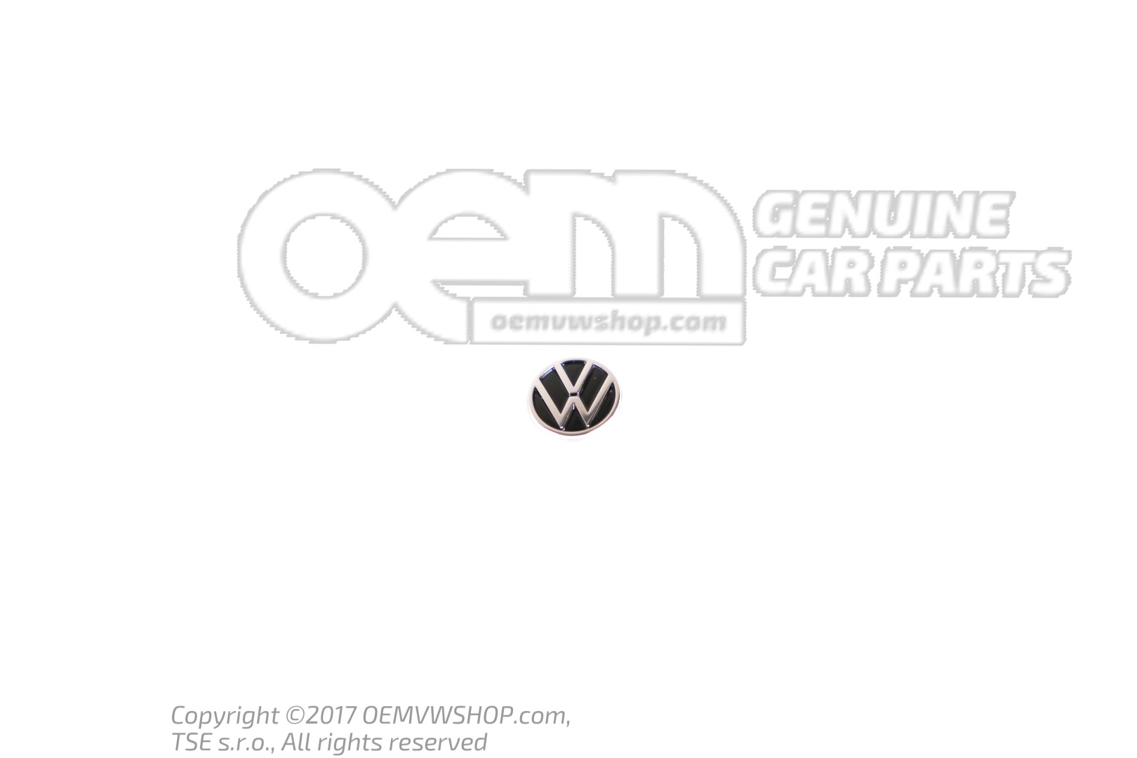 VW-Emblem schwarz/chrom 3C0837891A