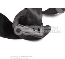 Three-point automatic seat belt with belt tensioner black/satin black