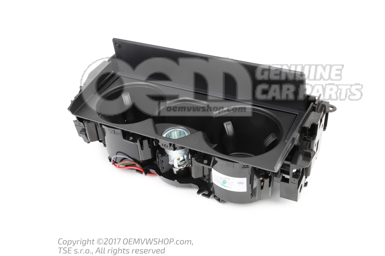 Genuine Audi A6 C8 and Audi A7 C8 hidden cupholder retrofitting kit - alu  matt OEM02494920