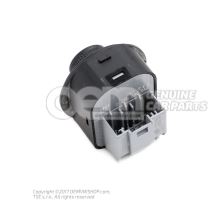 Switch for exterior mirror adjustment, satin black/white 3V0959565C WHI