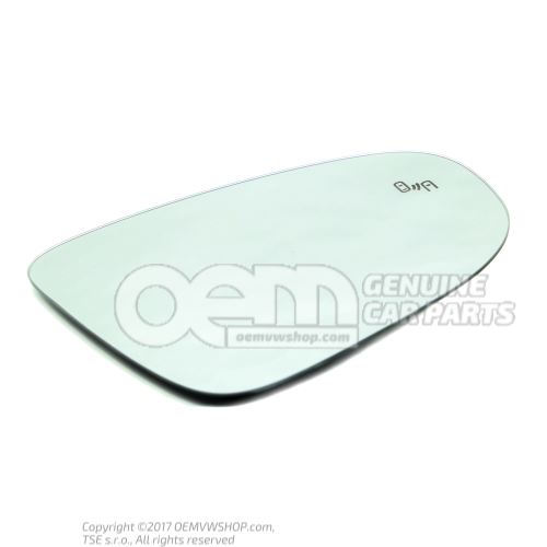 Mirror glass (convex) with carrier plate Volkswagen Golf Cabriolet 5K 5K7857522D