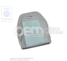 Tapizado respaldo (tejido) turquesa/gris franela Volkswagen Transporter/Caravelle/Multivan 7D Syncro 7D0881805ARMBN