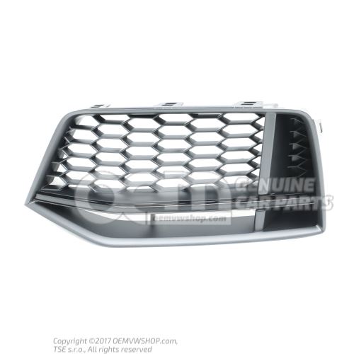 Grille de guidage d'air noir-brillant Audi TT/TTS Coupe/Roadster 8S 8S0807681B T94