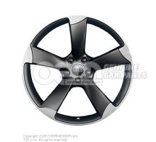 Aluminium rim finely turned matt black