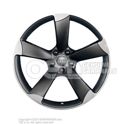 Aluminium rim finely turned matt black