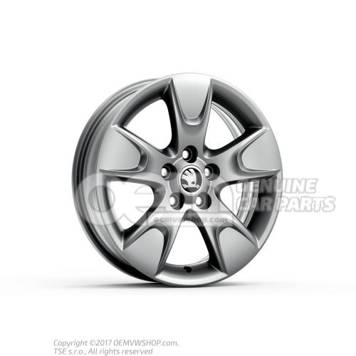 Aluminium rim chrome coloured metallic