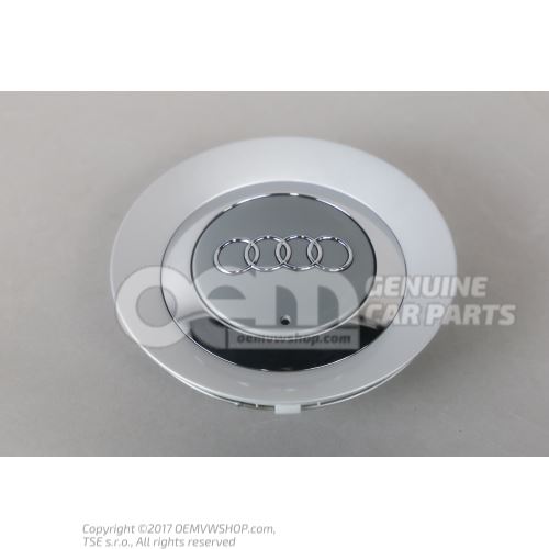 Hub cap diamond silver/polished alu/ grey metallic 4F0601165 SRA