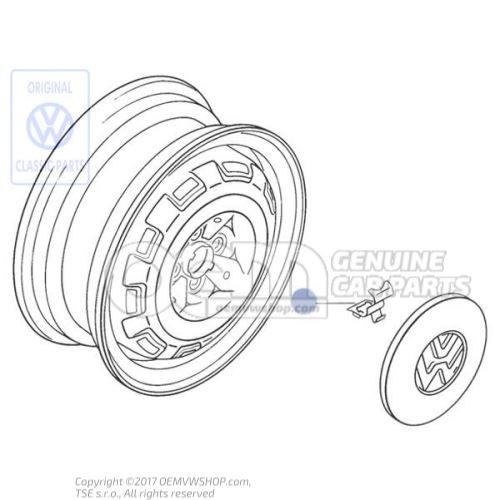 Ressort de retenue p. enjoliveur de roue chrome 321601175C