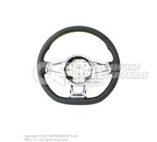 Steering wheel (leather) black/yellow 1K8419091BEHUW