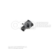 Flat connector housing with contact locking mechanism 1J0972712