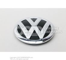 Znak VW čierny vysoký lesk / leštený chróm