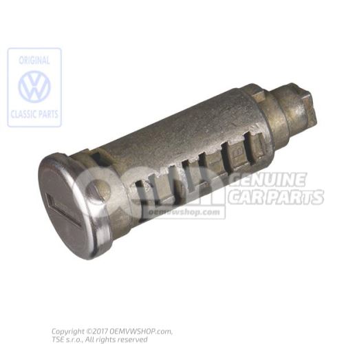 Lock cylinder for door handle without striker plate and key 191837061A