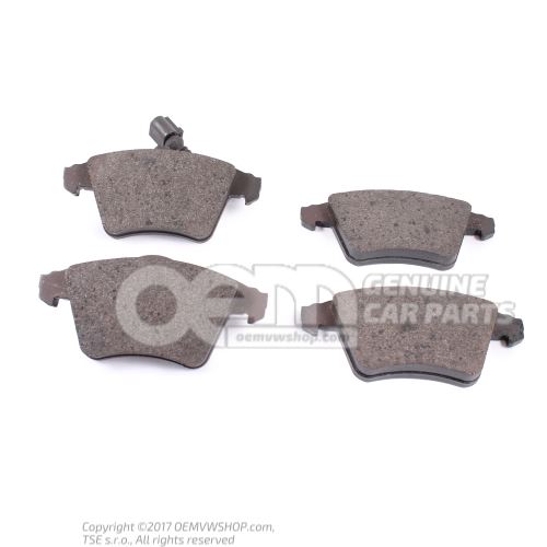 1 set of brake pads with wear display for disc brakes          'ECO' JZW698151Q