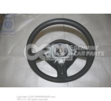 Steering wheel (leather) black/orbitblue Volkswagen Golf Cabriolet 1E 1E0419091F HCC