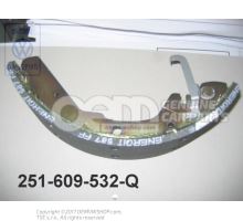 Brake shoe with lining and adjusting lever 251609532Q