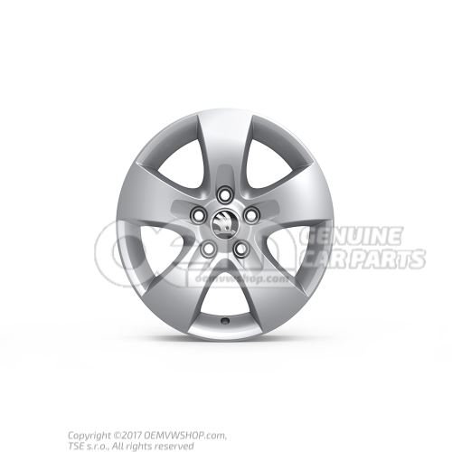 Aluminium rim chrome coloured metallic