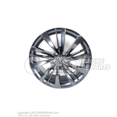 铝合金轮辋 煤黑色金属漆（灰色） Skoda Superb 3V 3V0071499J HA7