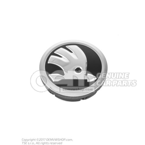 Enjoliveur de roue noir/chrome 5JA601151 FOD