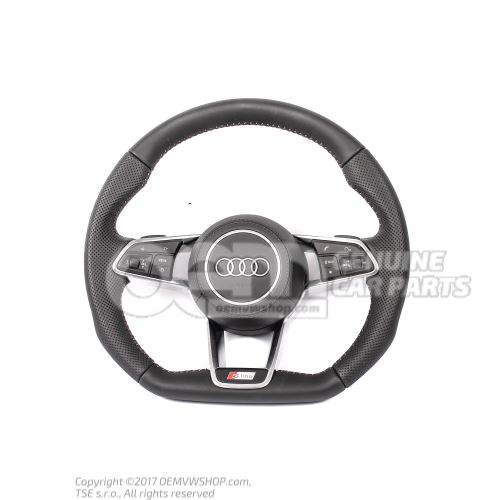 Original Audi Sline steering wheel with flat bottom and airbag
