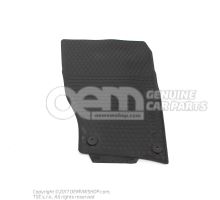 1 set foot mats (rubber) black
