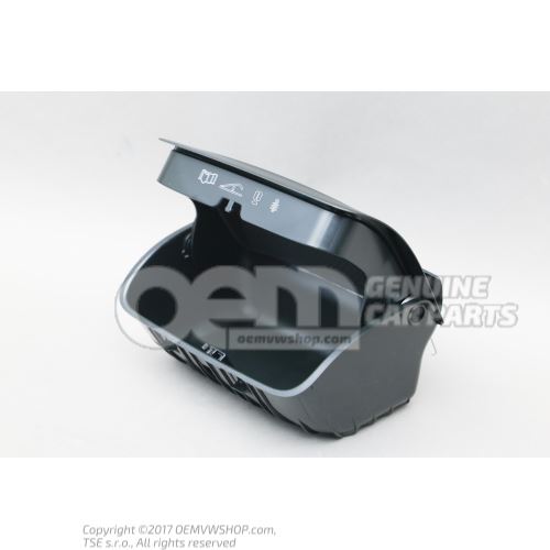 Spectacles holder satin black 5E0868837 9B9