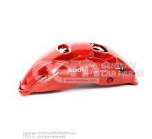 4J3615123E 奥迪e-tron GT红色卡钳，不含刹车片，适用于带陶瓷刹车盘片的车辆，尺寸为420x40mm，左前部