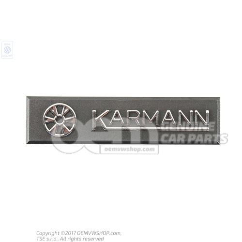 Emblem Karmann for the Golf Mk1 convertible