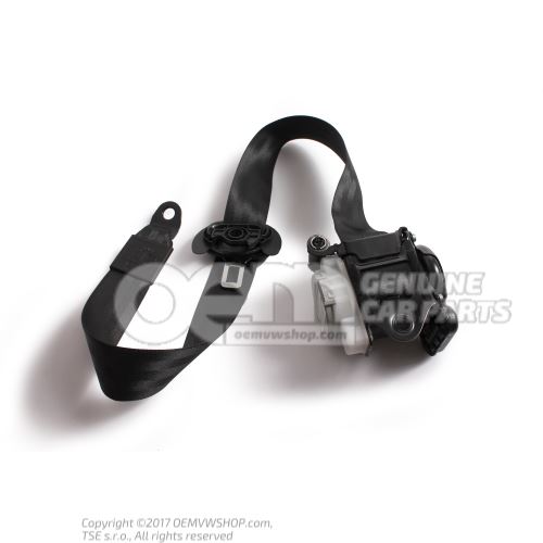 Cinturon seguridad tres puntos negro/negro satinado 8X3857706E V04