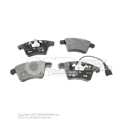 1 set of brake pads for disk brake 7H0698151A