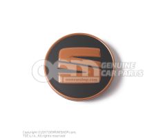 Hub cap Satin black/copper 5F0601171TVK
