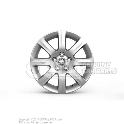 Aluminium rim chrome coloured metallic