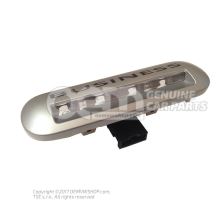 Entry lighting with lettering light silver metallic 7E5947415D 72A
