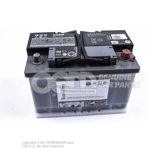 Battery with state of charge display, full and charged 'eco' economy JZW915105A