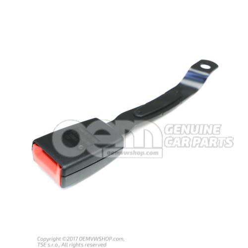 Belt latch satin black/fire red 6Q0857756D QVZ