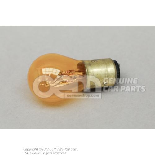N  90129801 Bulb, yellow glass P21/5W-12V