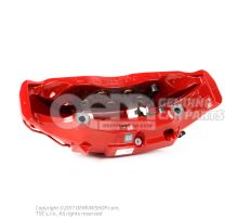 4J3615123E Audi e-tron GT red Caliper without brake pads for vehicles with ceramic brake disc pads size 420x40mm front left