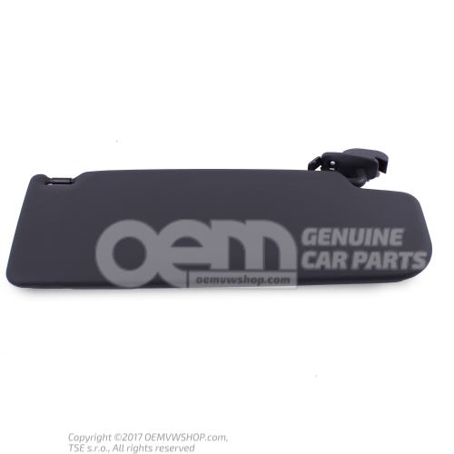 Sun visor with illuminated mirror and cover onyx 1Z0857551AS4Q5