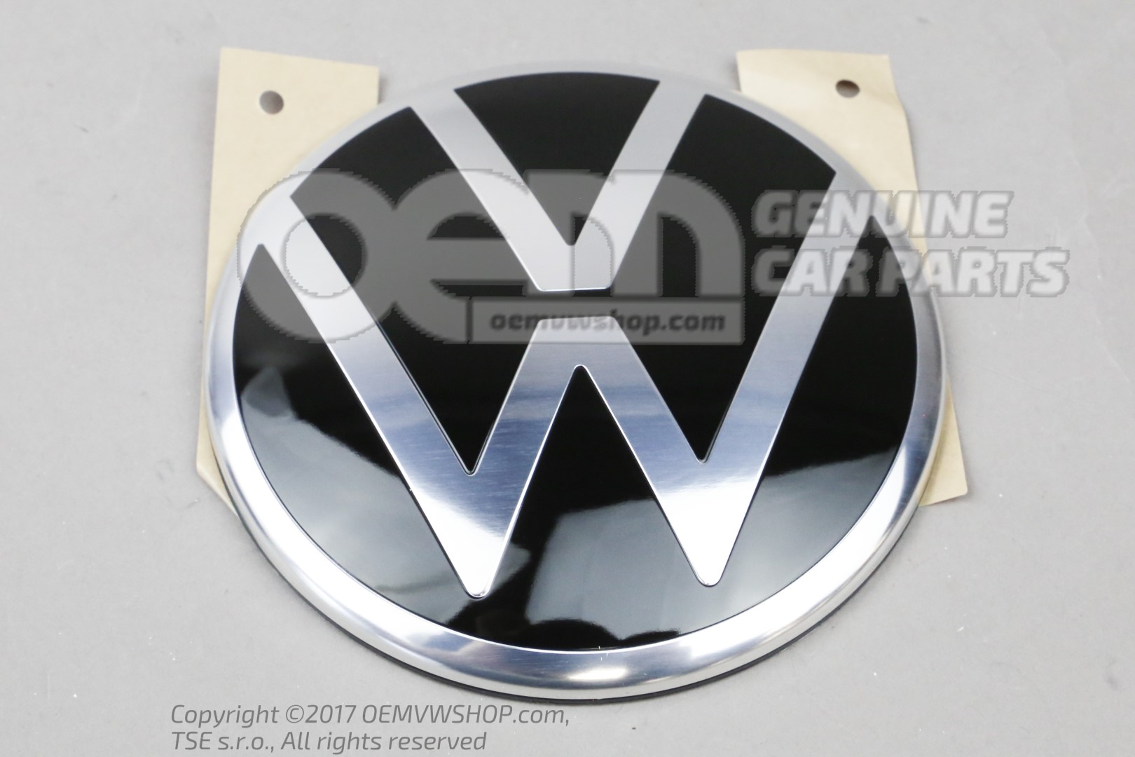VW emblem black/chrome 1S6853630CFOD
