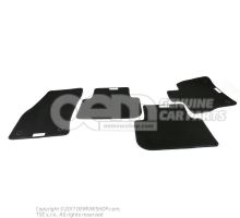 1 set footmats (textile) Part number available in PPSO (Parcel Price System Online) Satin black 5NB061270  WGK