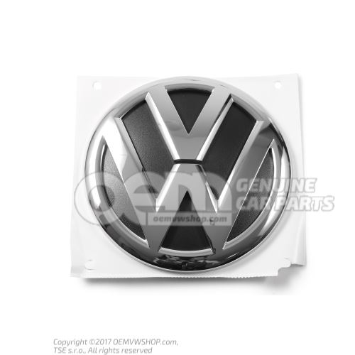 Znak VW chrómové farby / čierna