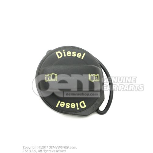 Cap with retaining strap for fuel tank 3AA201550P