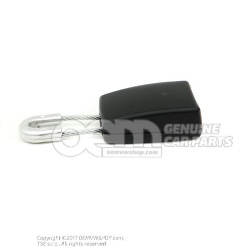 Belt latch satin black/fire red 7H0857740 QVZ