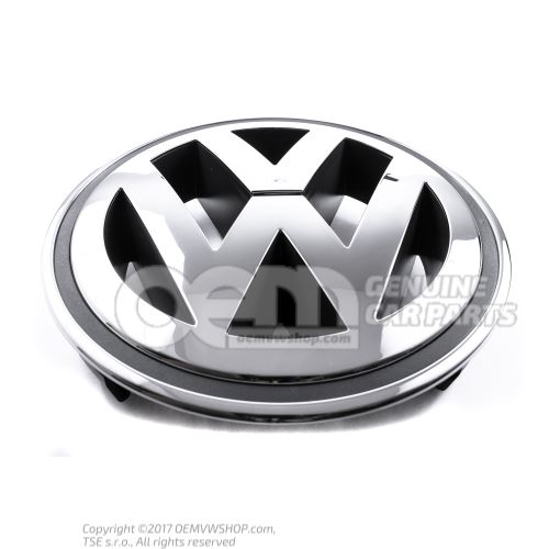 VW emblem bright chrome/anthracite 3C0853600A MQH