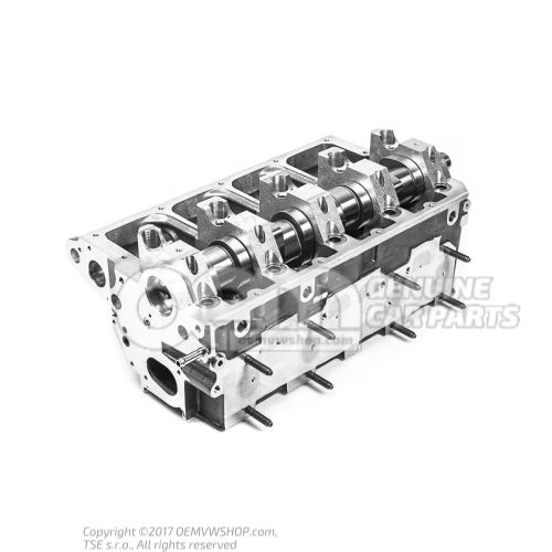 Cylinder head with valves and camshaft (without pump/nozzle 