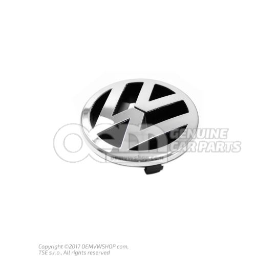 VW emblem bright chrome/anthracite 3D7853600 MQH